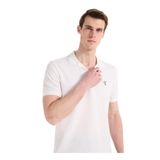 Fabrika Slim Fit Jakarlı Polo T-Shirt, L, 5003328932, Beyaz, Erkek