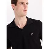 Fabrika Slim Fit Jakarlı Polo T-Shirt, M, 5003328944, Siyah, Erkek