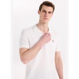 Fabrika Slim Fit Jakarlı Polo T-Shirt, XL, 5003328932, Beyaz, Erkek