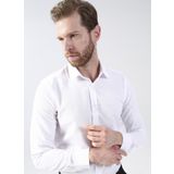 Fabrika Slim Fit Klasik Gömlek Yaka Armürlü Beyaz Erkek Gömlek MAYDOS 15 CPSZ KLASIK
