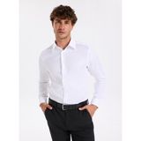 Fabrika Slim Fit Sumos Yaka Armürlü Beyaz Erkek Gömlek F5WM-GML 2580 - 45
