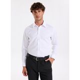 Fabrika Slim Fit Sumos Yaka Armürlü Beyaz Erkek Gömlek F5WM-GML 2583 - 42