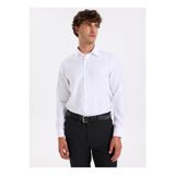 Fabrika Slim Fit Sumos Yaka Armürlü Beyaz Erkek Gömlek F5WM-GML 2584