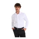 Fabrika Slim Fit Sumos Yaka Armürlü Gömlek, 38, 5003284081, Beyaz, Erkek