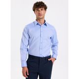 Fabrika Slim Fit Sumos Yaka Armürlü Mavi Erkek Gömlek F5WM-GML 2580 - 46