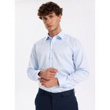 Fabrika Slim Fit Sumos Yaka Düz Açık Mavi Erkek Gömlek F5WM-GML 2581 - 39