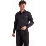 Fabrika Slim Fit Sumos Yaka Düz Siyah Erkek Gömlek F5WM-GML 2581 - 43