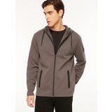 Fabrika Sports FS3WM-SWT264 Düz Antrasit Kapüşon Yaka Erkek Sweatmont