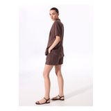 Fabrika Standart Bel Relaxed Kahve Kadın Şort F5SL-SHT0369