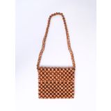 Fabrika Taba Kadın 23x20x4 Ahşap Omuz Çantası BARI