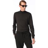Fabrika Tam Balıkçı Yaka Basic Düz Antrasit Melanj Erkek Kazak F4WM-KZK 2845 - 2XL