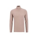 Fabrika Tam Balıkçı Yaka Slim Fit Düz Bej Melanj Erkek Kazak F5WM-KZK 2524 - XL