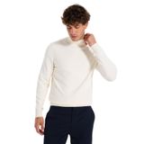 Fabrika Tam Balıkçı Yaka Slim Fit Düz Ekru Erkek Kazak F5WM-KZK 2524 - 2XL