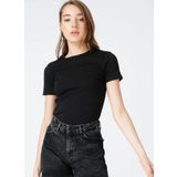 Fabrika TEO Bisiklet Yaka Basic Fitilli Kadın T-Shirt