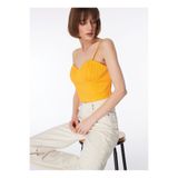 Fabrika Turuncu Kadın Straplez Crop Bluz F4SL-BLZ0806
