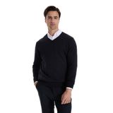 Fabrika V Yaka Basic Düz Kazak, S, F5WM-KZK 2557, Lacivert, Erkek