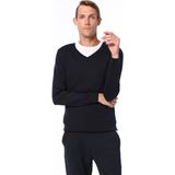 Fabrika V Yaka Basic Düz Lacivert Erkek Kazak F4WM-KZK 2842 - XL