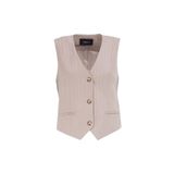 Fabrika V Yaka Basic Fit Yelek, 40, Basic Fit Yelek, Bej, Kadın