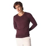 Fabrika V Yaka Basic Kazak Bordo Melanj, M, 5003139452, Bordo Melanj, Erkek