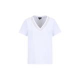 Fabrika V Yaka Düz Kırık Beyaz T-Shirt, 2XL, 5003327841, Kırık Beyaz, Kadın