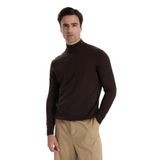 Fabrika Yarım Balıkçı Yaka Basic Kazak, 2XL, F5WM-KZK 2554, Kahve, Erkek