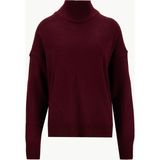Fabrika Yarım Balıkçı Yaka Relaxed Düz Bordo Kadın Kazak F5WL-KZK0405 - S
