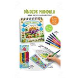 Fabrika Yayıncılık Çocuklar İçin Dinozor Mandala - 6 Renk Keçeli Kalem ve 75 Adet Çıkartma Hediyeli