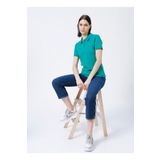 Fabrika Yeşil Kadın Polo Yaka Basic T-Shirt DEEP