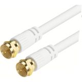 Fabrikasyon Gold Uç F Konnektörlü 1 Metre Rg6/u4 Full Hd 3D 4K Anten Tv Çanak Uydu Kablosu
