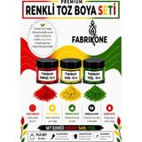 Fabrikone 3'lü Set Premium Parafin Soya Wax Toz Mum Boyası Hobi Seti - 10 cc (Kırmızı, Sarı, Yeşil) BKFAB3KSRY10G