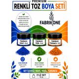 Fabrikone 3'lü Set Premium Parafin Soya Wax Toz Mum Boyası Hobi Seti - 5 cc (Mavi, Yeşil, Turuncu) BKFAB3MYT5G