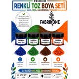Fabrikone 4'lü Set Premium Parafin Soya Wax Toz Mum Boyası Hobi Seti - 5 cc (Mavi, Yeşil, Kahverengi, Turuncu) BKFAB4MYKHT5G