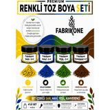 Fabrikone 4'lü Set Premium Parafin Soya Wax Toz Mum Boyası Hobi Seti - 5 cc (Sarı, Mavi, Yeşil, Kahverengi) BKFAB4SRMYKH5G
