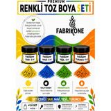 Fabrikone 4'lü Set Premium Parafin Soya Wax Toz Mum Boyası Hobi Seti - 5 cc (Sarı, Mavi, Yeşil, Turuncu) BKFAB4SRMYT5G
