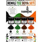 Fabrikone 4'lü Set Premium Parafin Soya Wax Toz Mum Boyası Hobi Seti - 5 cc (Siyah, Yeşil, Kahverengi, Turuncu) BKFAB4SYKHT5G