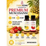Fabrikone Premium Mum Esansı 5 cc 2'li Set - Ananas, Çilek - Soya Wax, Parafin, Jel Wax ve Bal Mumu Uyumlu BKFAB2ANCK5 - Şeffaf