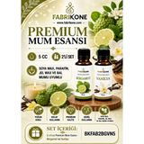 Fabrikone Premium Mum Esansı 5 cc 2'li Set - Bergamot, Vanilya - Soya Wax, Parafin, Jel Wax ve Bal Mumu Uyumlu BKFAB2BGVN5 - Şeffaf