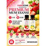 Fabrikone Premium Mum Esansı 5 cc 2'li Set - Çilek, Limon - Soya Wax, Parafin, Jel Wax ve Bal Mumu Uyumlu BKFAB2CKLM5 - Şeffaf
