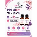 Fabrikone Premium Mum Esansı 5 cc 2'li Set - Japon Kirazı, Lavanta - Soya Wax, Parafin, Jel Wax ve Bal Mumu Uyumlu BKFAB2JKLV5 - Şeffaf