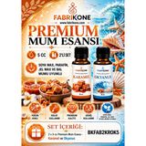 Fabrikone Premium Mum Esansı 5 cc 2'li Set - Karamel, Okyanus - Soya Wax, Parafin, Jel Wax ve Bal Mumu Uyumlu BKFAB2KROK5 - Şeffaf