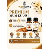 Fabrikone Premium Mum Esansı 5 cc 2'li Set - Karamel, Vanilya - Soya Wax, Parafin, Jel Wax ve Bal Mumu Uyumlu BKFAB2KRVN5 - Şeffaf