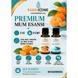 Fabrikone Premium Mum Esansı 5 cc 2'li Set - Mandalina, Okyanus - Soya Wax, Parafin, Jel Wax ve Bal Mumu Uyumlu BKFAB2MNOK5 - Şeffaf