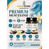 Fabrikone Premium Mum Esansı 5 cc 2'li Set - Okyanus, Vanilya - Soya Wax, Parafin, Jel Wax ve Bal Mumu Uyumlu BKFAB2OKVN5 - Şeffaf
