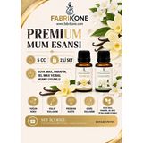 Fabrikone Premium Mum Esansı 5 cc 2'li Set - Vanilya, Yasemin - Soya Wax, Parafin, Jel Wax ve Bal Mumu Uyumlu BKFAB2VNYS5 - Şeffaf
