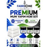 Fabrikone Premium Mum Yapım Hobi Seti - Parafin Wax 250 gr - 3'lü Toz Mum Boyası Seti - Mavi, Yeşil, Siyah BKFABPW2503MYS - Şeffaf - 4'lü Set