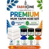 Fabrikone Premium Mum Yapım Hobi Seti - Parafin Wax 500 gr - 3'lü Toz Mum Boyası Seti - Mavi, Yeşil, Turuncu BKFABPW5003MYT - Şeffaf - 4'lü Set