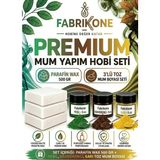 Fabrikone Premium Mum Yapım Hobi Seti - Parafin Wax 500 gr - 3'lü Toz Mum Boyası Seti - Yeşil, Kahverengi, Sarı BKFABPW5003YKHSR - Şeffaf - 4'lü Set