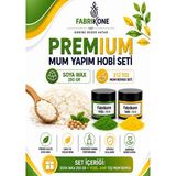 Fabrikone Premium Mum Yapım Hobi Seti - Soya Wax 250 gr - 2'li Toz Mum Boyası Seti - Yeşil, Sarı BKFABSW2502YSR - Şeffaf - 3'lü Set