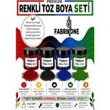 Fabrikone Toz Mum Boyası Seti 10 cc 4’lü – Soya & Parafin Wax Için – Kırmızı, Siyah, Mavi, Yeşil BKFAB4KSMY10G - Şeffaf - 4'lü Set