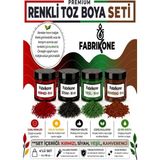 Fabrikone Toz Mum Boyası Seti 10 cc 4’lü – Soya & Parafin Wax Için – Kırmızı, Siyah, Yeşil, Kahverengi BKFAB4KSYKH10G - Şeffaf - 4'lü Set